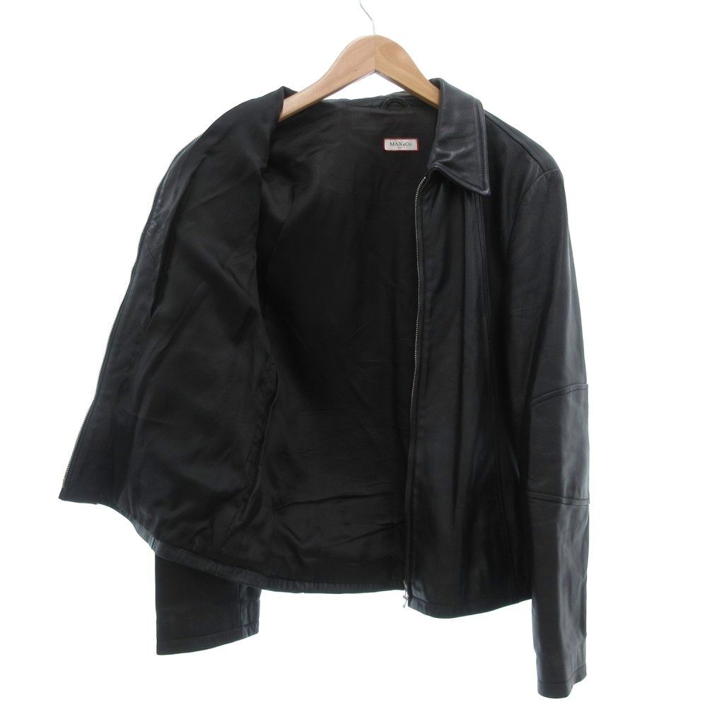 マックス&コー MAX&CO. ラムレザージャケット 革ジャン シングル