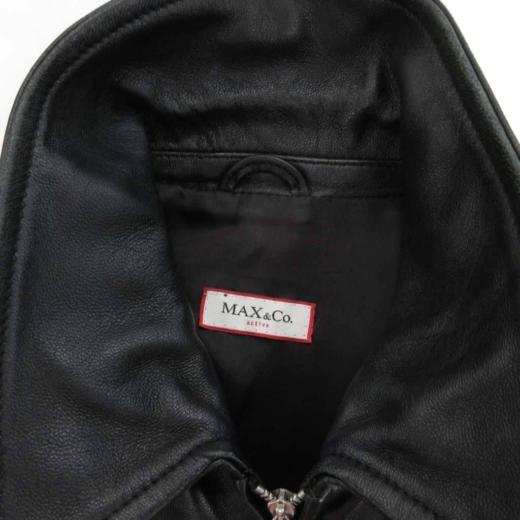 マックス&コー MAX&CO. ラムレザージャケット 革ジャン シングル
