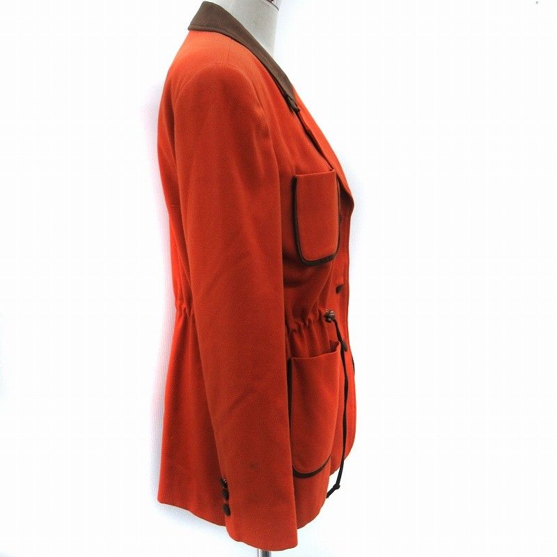 レオナール LEONARD テーラードジャケット ミドル丈 総裏地 ドロスト