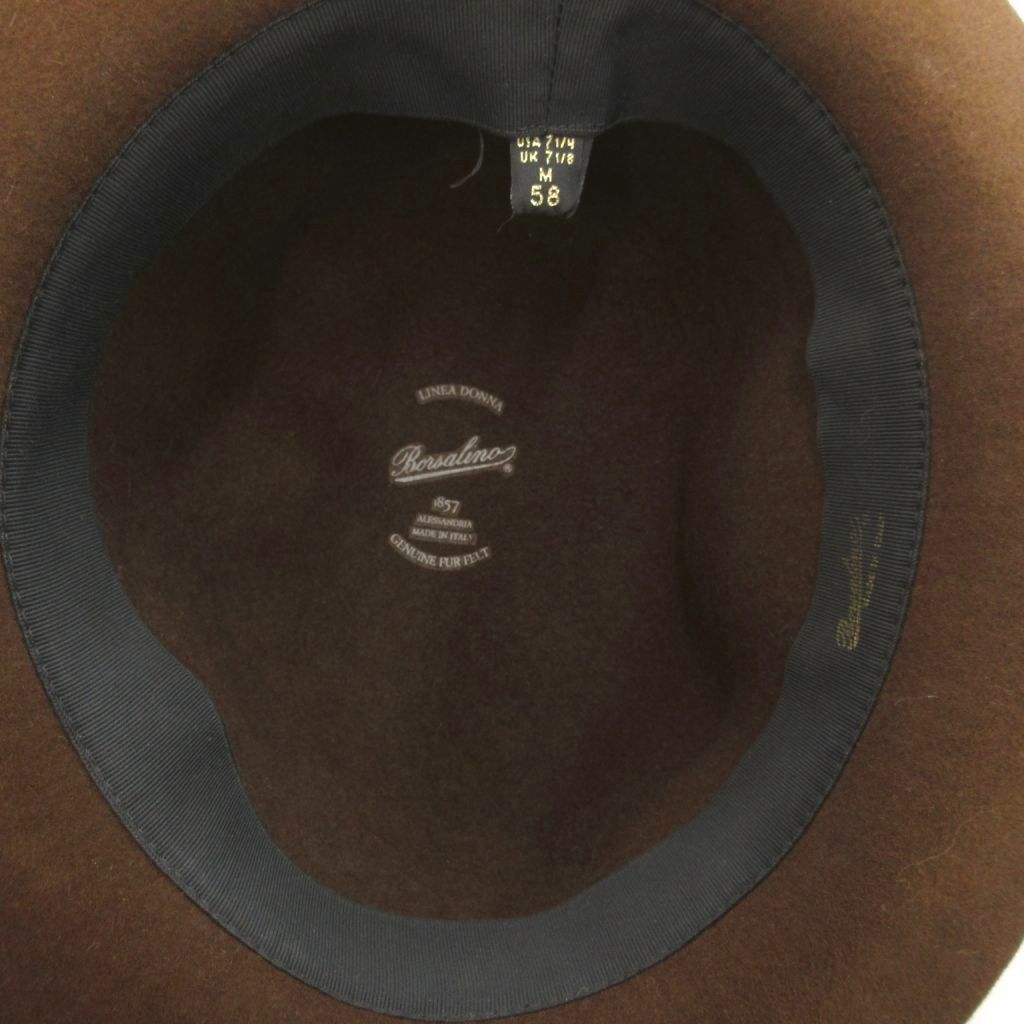 ボルサリーノ Borsalino ソフト帽 帽子 ハット メルトン リアルファー