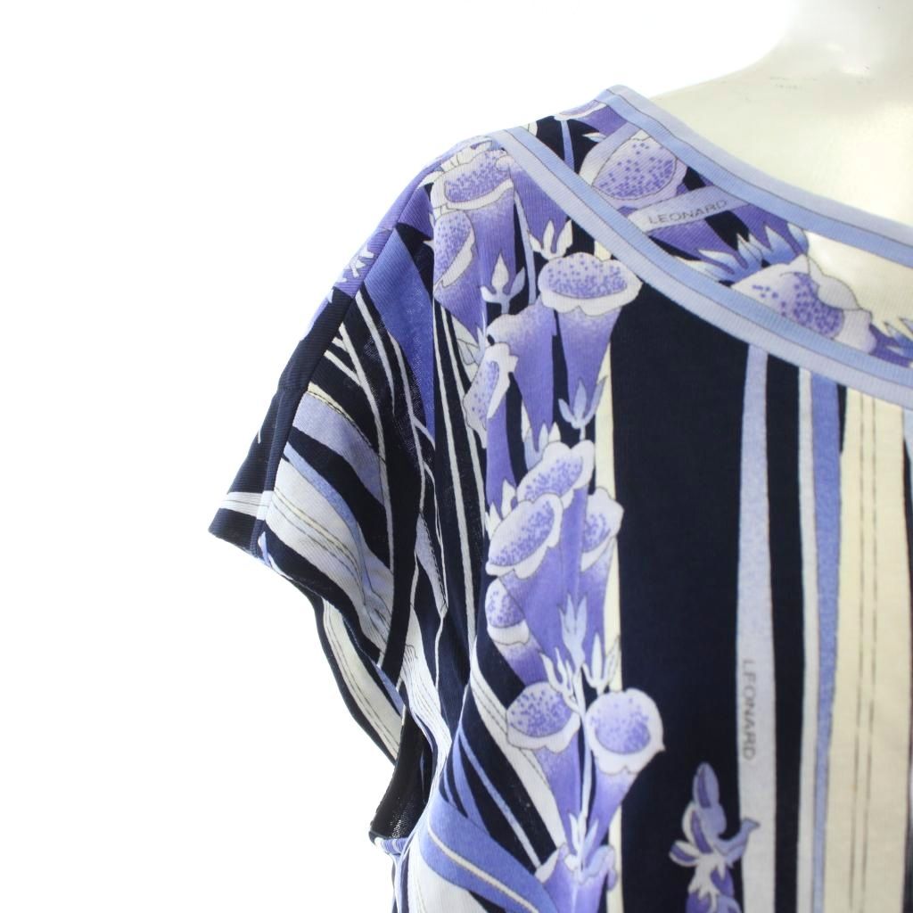 レオナールチュニック　本日サービス品 LEONARD - レオナール チュニック ワンピース フレンチスリーブ 総柄