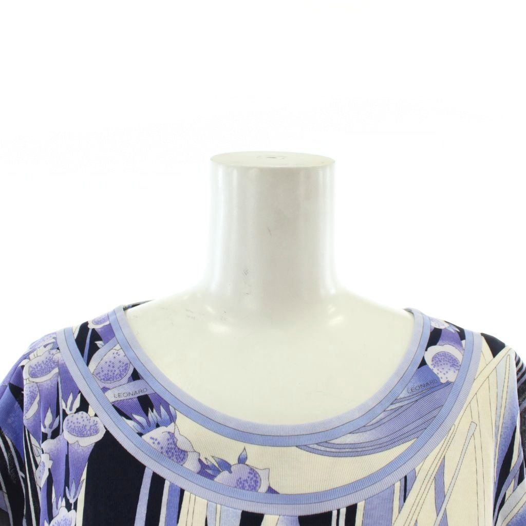 レオナール LEONARD チュニック ワンピース フレンチスリーブ ひざ丈