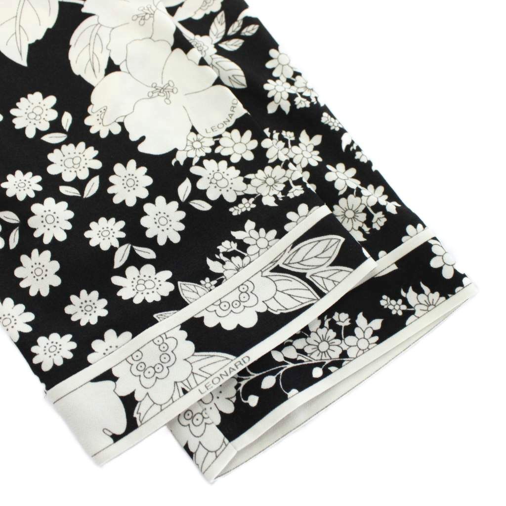 ✨タグ付き✨近年モデル レオナール カットソー トリム 40 花柄 ハイネック レオナール LEONARD カットソー 長袖 花柄 総柄 ハイネック バック