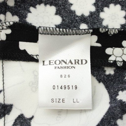 レオナール LEONARD カットソー 長袖 花柄 総柄 ハイネック バック
