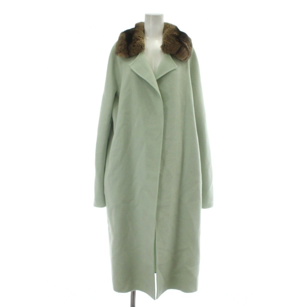 フォクシー FOXEY チンチラファー付カシミヤコート チェスターコート