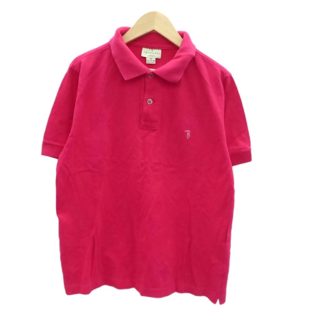 トラサルディ TRUSSARDI ポロシャツ ポロカラー 半袖 XS マゼンタ ピンク /HO6 GY61
