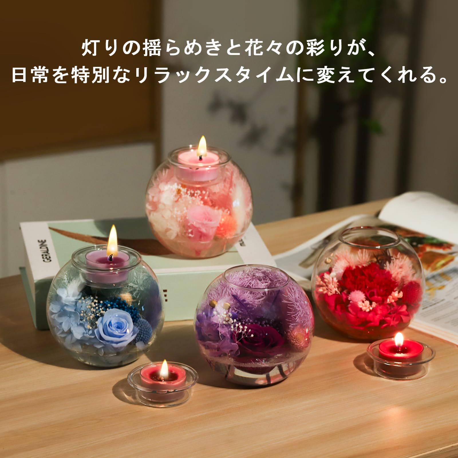 バラ プリザーブドフラワー 10cm 紫