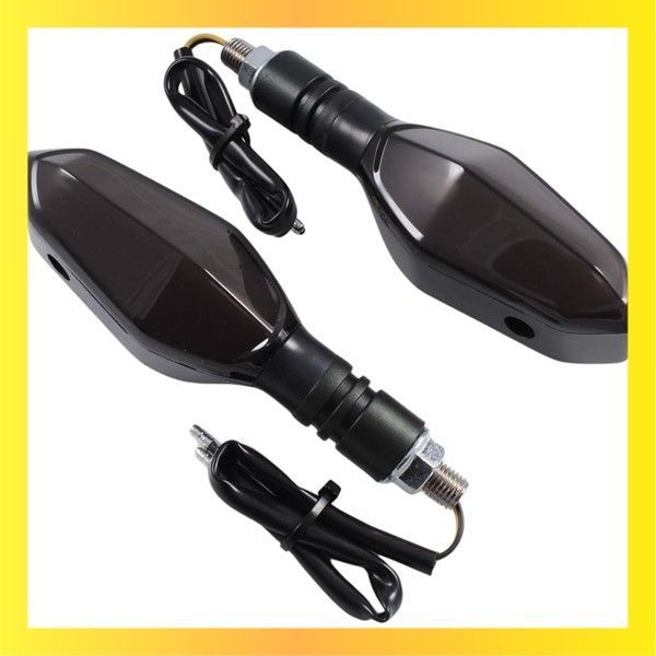 送料無料ひし形タイプ バイク LED ウィンカー プロジェクション 左右セット アンバー ウインカー 投影 地面 プロジェクター 汎用 小型 レンズ 旧車 ネイキッド