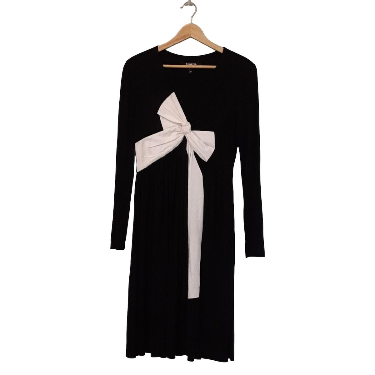 ポールカ　PAULE KA　刺繍ワンピース　M size 38サイズ総柄刺繍美品 PAULEKA(ポールカ) ワンピース サイズ38 M レディース美品 - 黒×白 V