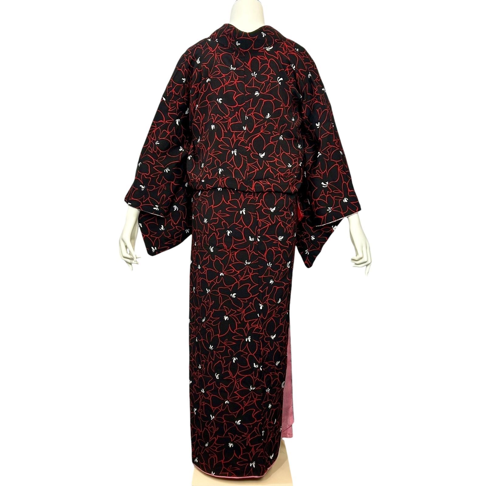 【ミヒャエル様❤️昭和レトロ ヴィンテージ モガファッション 着物 正絹小紋】 小紋 セミアンティーク着物 正絹 - メルカリ