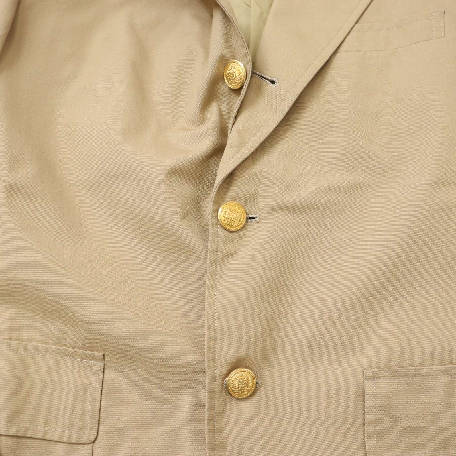 【金ボタン・超美品】J.PRESS　テーラードジャケット　ベージュ　L　ブレザー J.PRESS ジェイプレス 通年 背抜き☆ 刻印 金ボタン テーラード