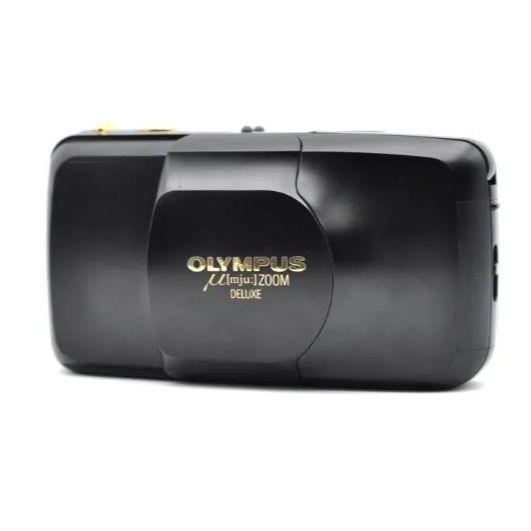 OLYMPUS μ[mju] ブラック コンパクトフィルムカメラ OLYMPUS コンパクトフィルムカメラ μ ［mju］（初代） 希少】 OLYMPUS