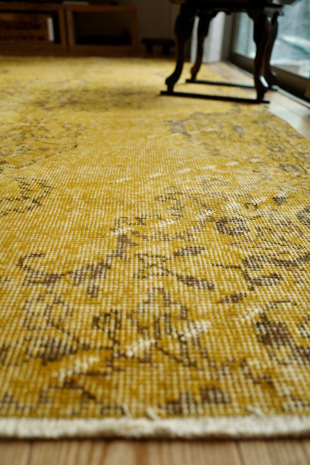 トルコ ヴィンテージラグ イエローオーバーダイ - メルカリ