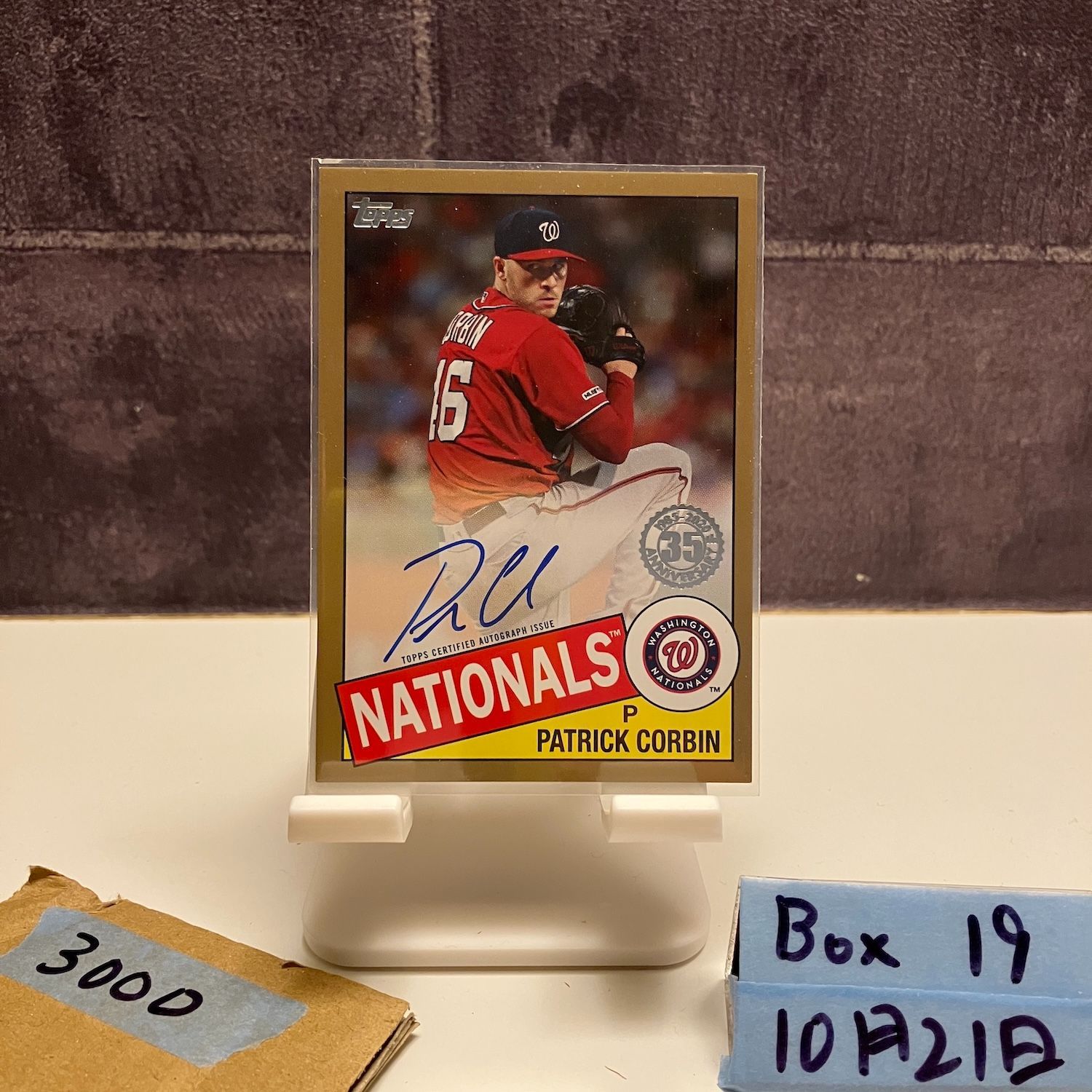 2020 Topps Patrick Corbin 07/50 直筆サインカード WASHINGTON