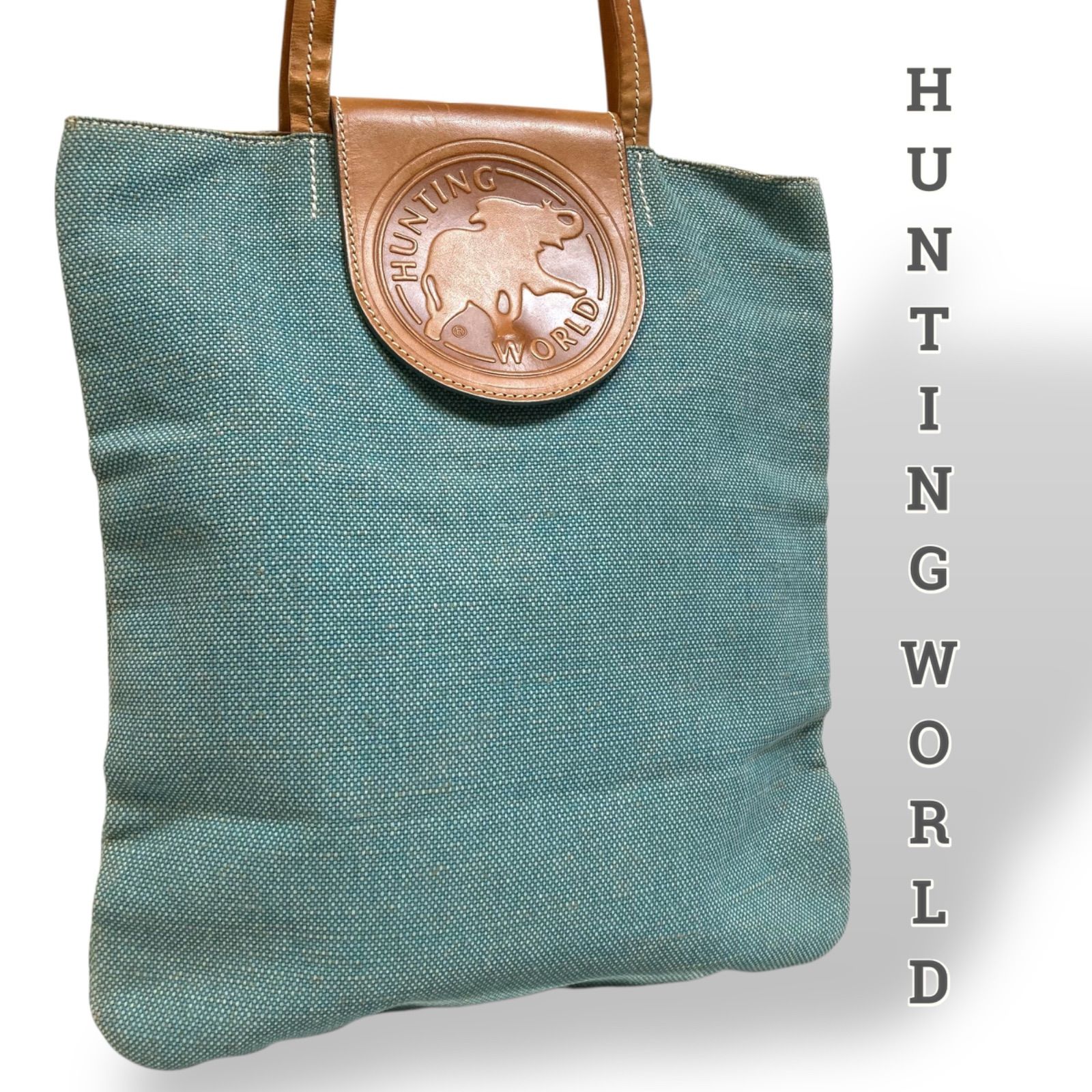 美品】HUNTING WORLD ハンティングワールド トートバッグ 肩掛けバッグ