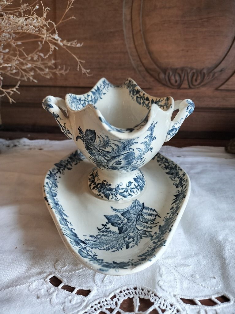 フランス アンティーク 素敵な セール中 絵つき Pexonne ソーシエール