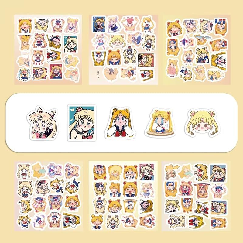 PVC材質、防水、50-100枚セット、シールセット、キャラクターシール