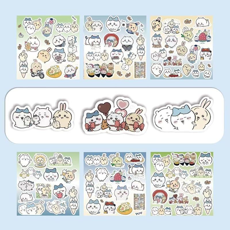 PVC材質、防水、50-100枚セット、シールセット、キャラクターシール