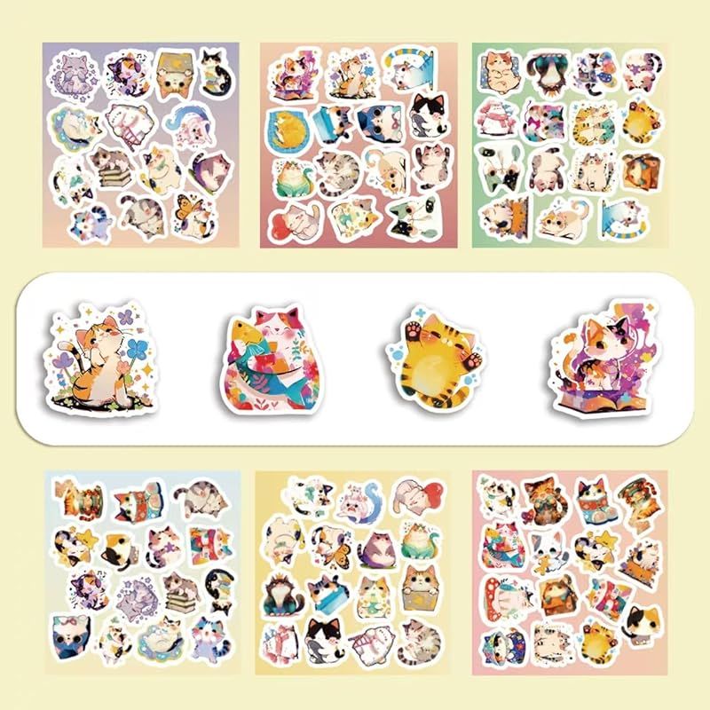 PVC材質、防水、50-100枚セット、シールセット、キャラクターシール