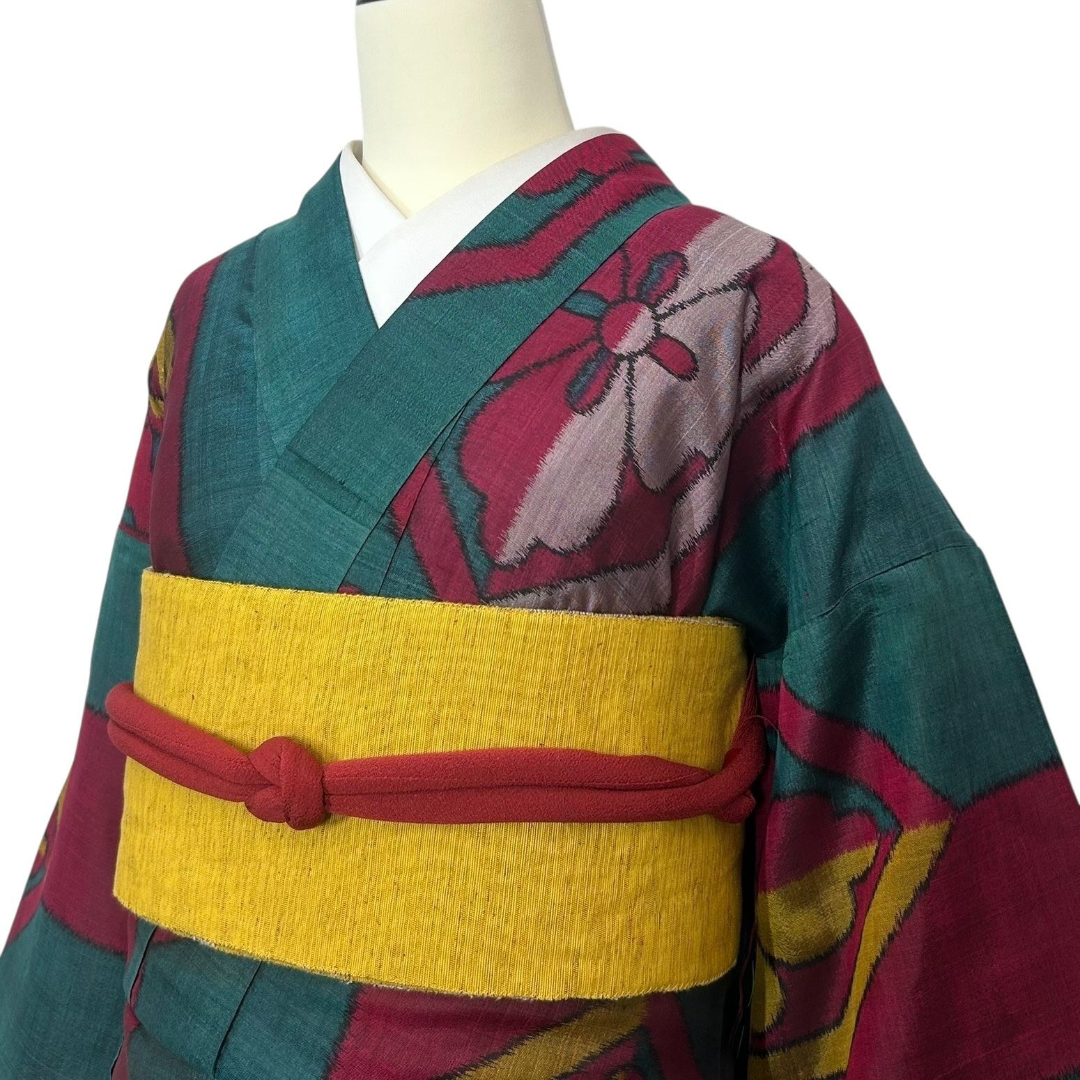 銘仙 アンティーク着物 正絹 - メルカリ