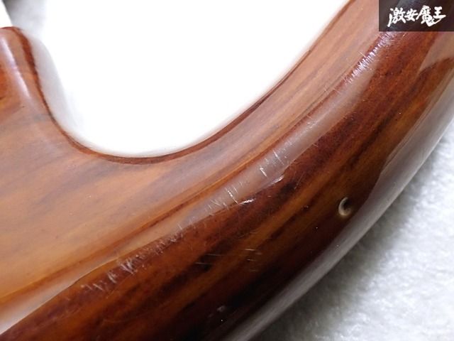 ☆曲がり無し☆ 社外品 汎用 ウッド ステアリング ハンドル 3本