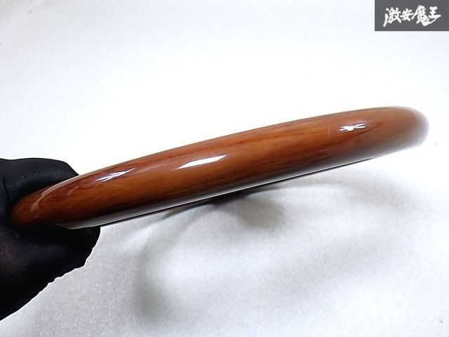 ☆曲がり無し☆ 社外品 汎用 ウッド ステアリング ハンドル 3本