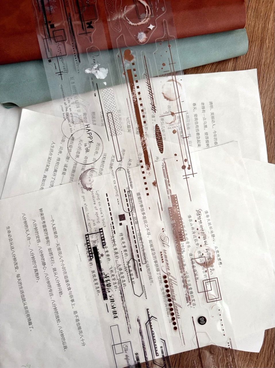 PET 旧印记 ダイカット加工 5cm×6m 300cm/loop 海外マスキングテープ