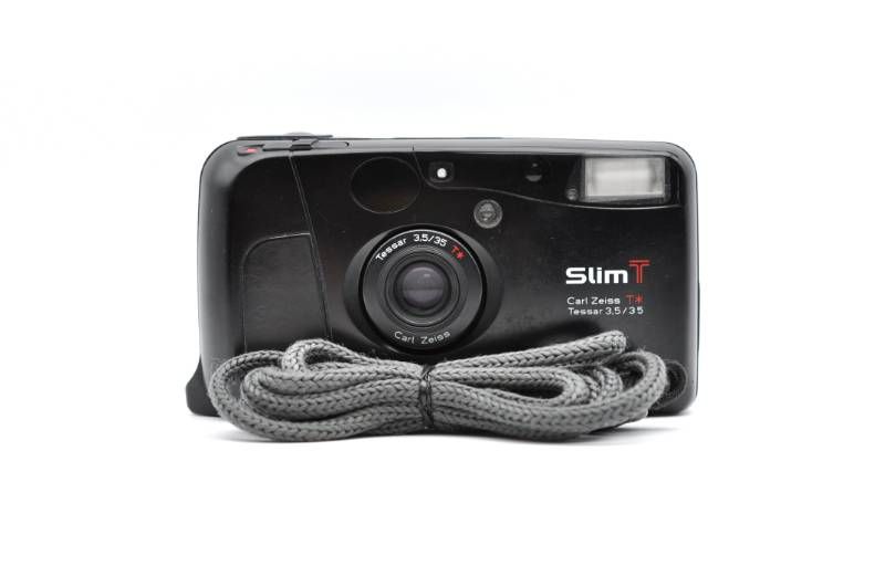 動作OK】KYOCERA Slim T CarlZeiss Tessar 35mm ブラック コンパクト