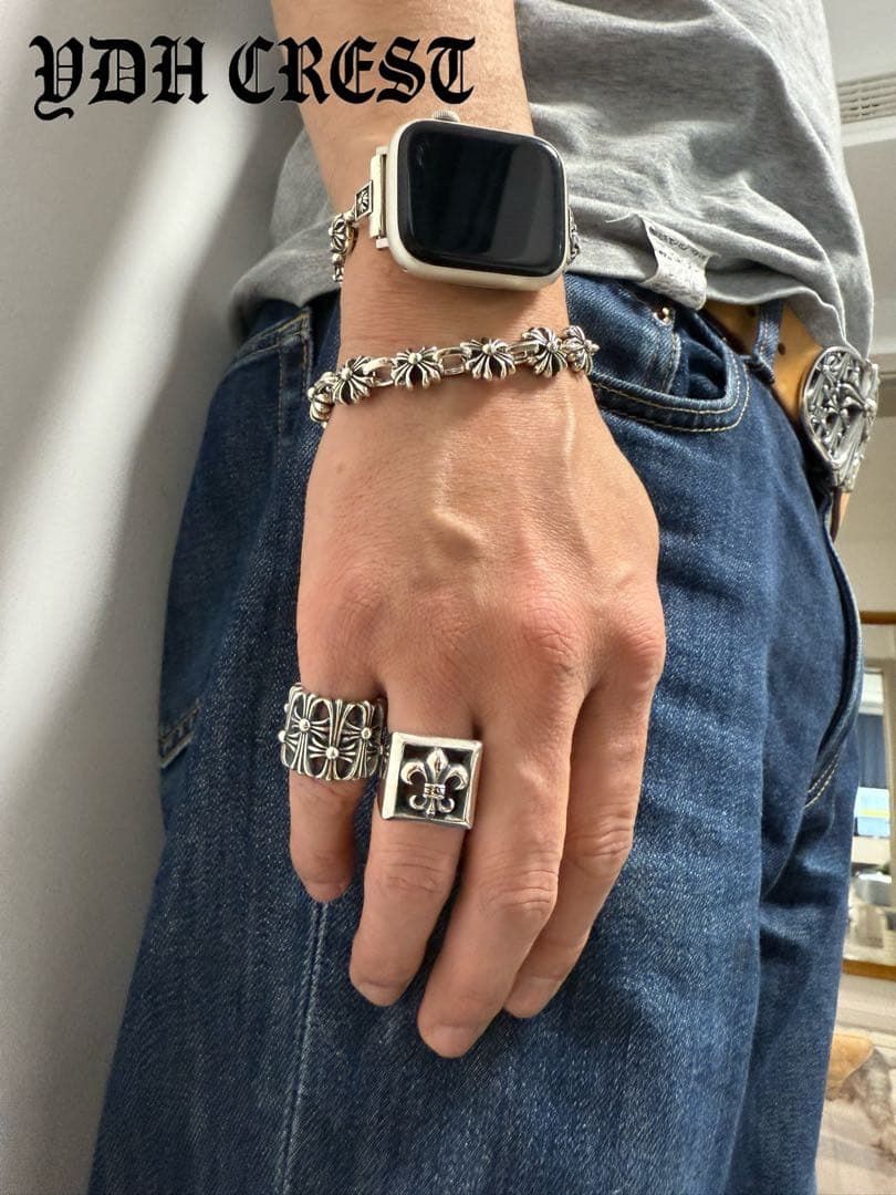 ☆ABBLS20 ブレスレット クロス繋ぎ目溶接型ブレスレット 20cm 刻印有