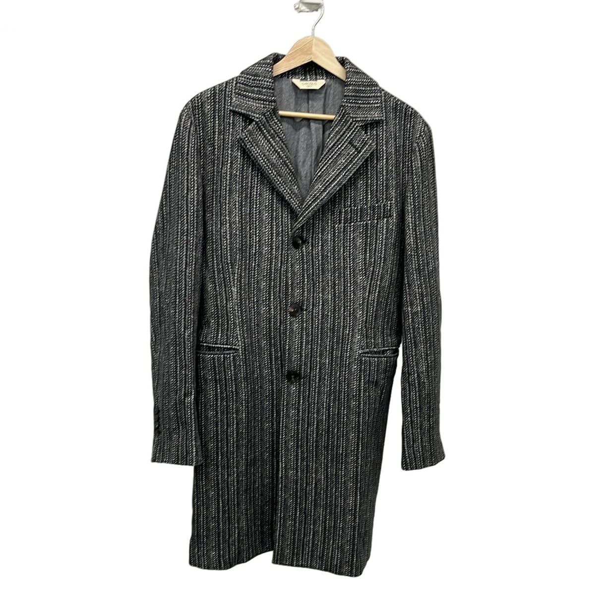 <極美品>CIRCOLO1901 ヘリンボーン チェスターコート サイズ50 CIRCOLO1901(チルコロ) コート サイズ48 XL メンズ美品 - ダークグレー