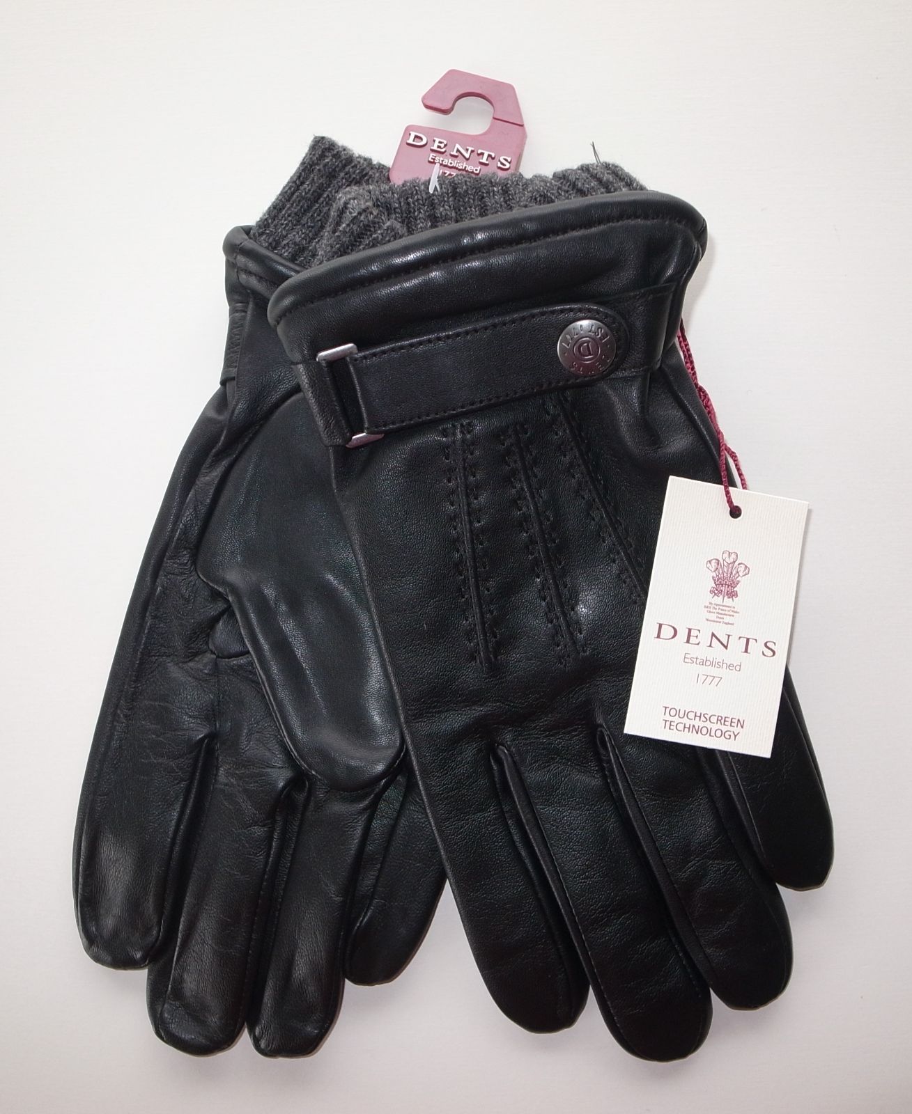 dents Henley タッチスクリーン レザー グローブ 手袋 sizeM デンツ