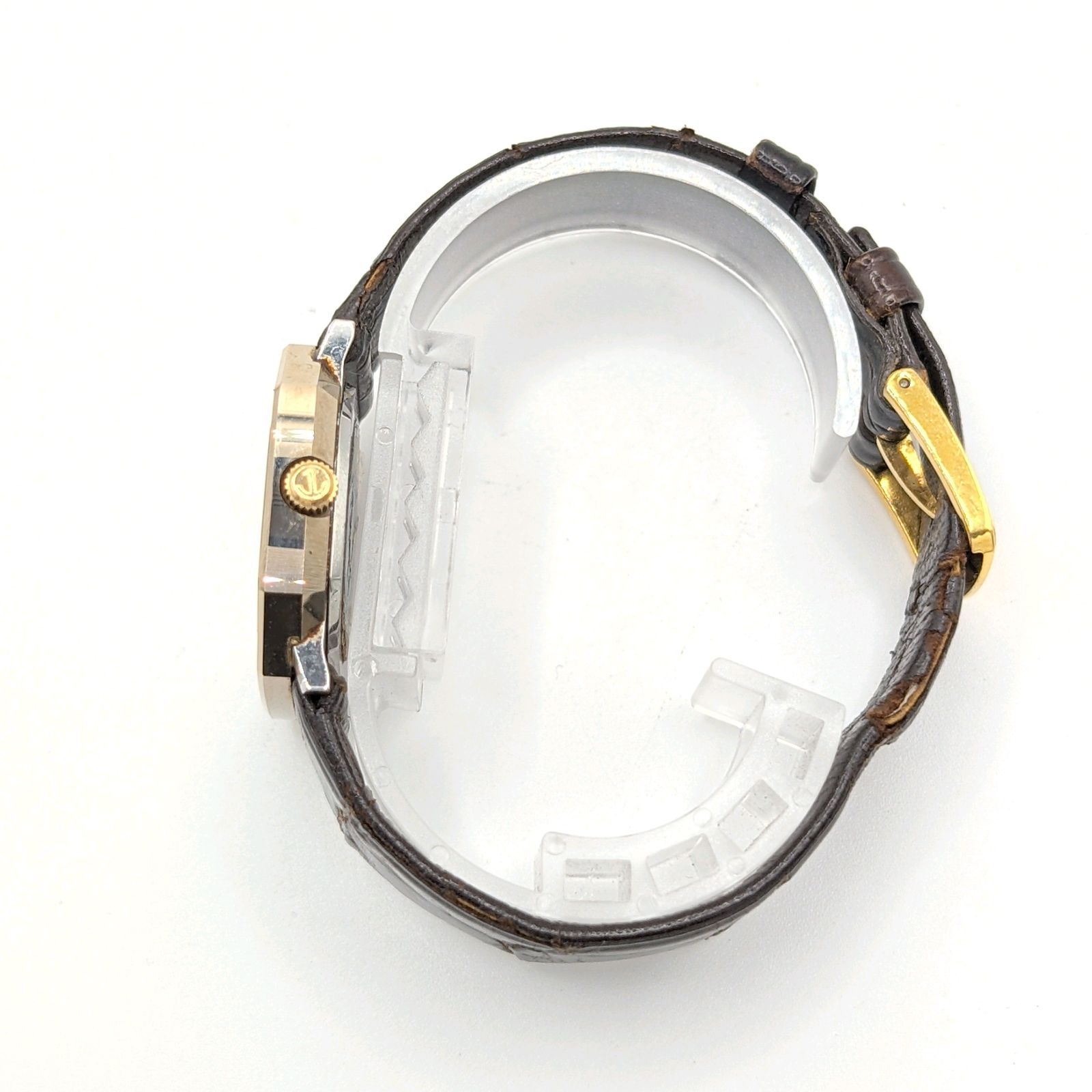 RADO Diastar Watch Quarts Ladies Square Silver Gold White dial Y2K