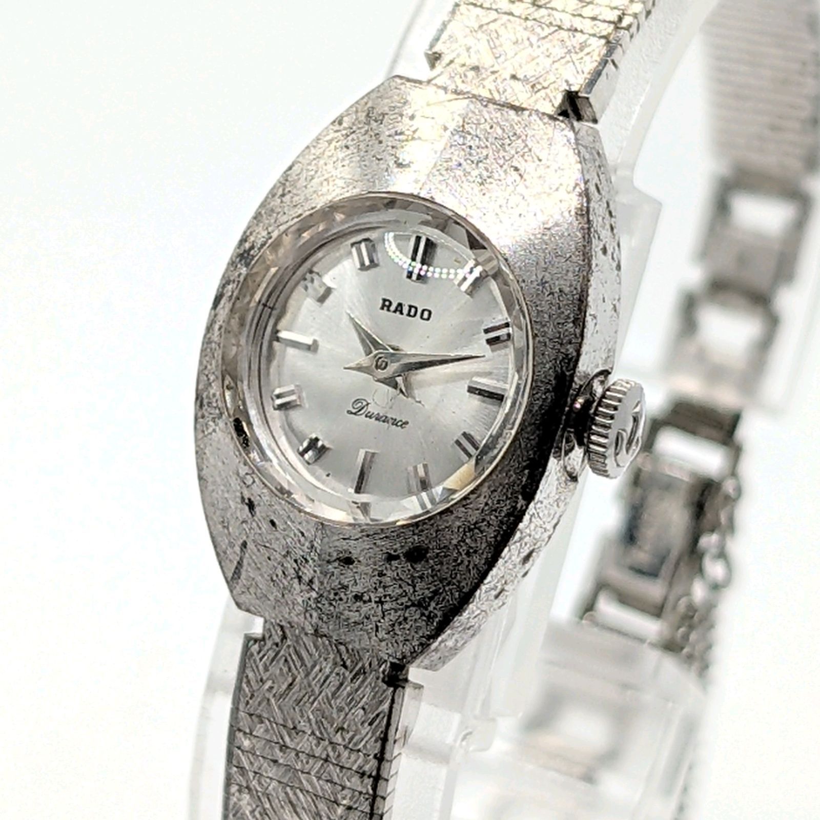 RADO ラドー レディース 腕時計 稼働品 スクエアフェイス シルバー美品 稼働 RADO elegance アンティークウォッチ ラドー レディース腕時計