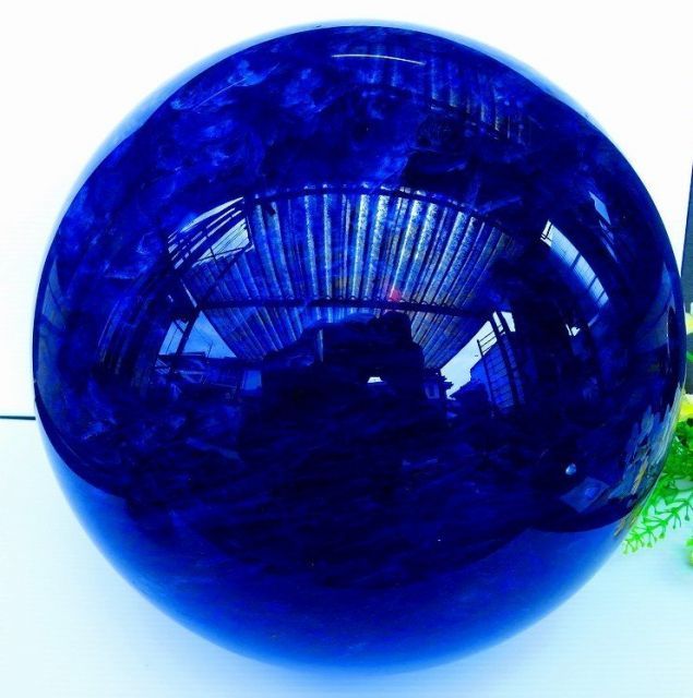 絶品超綺麗K9藍水晶丸玉☆超巨大23.8kg☆