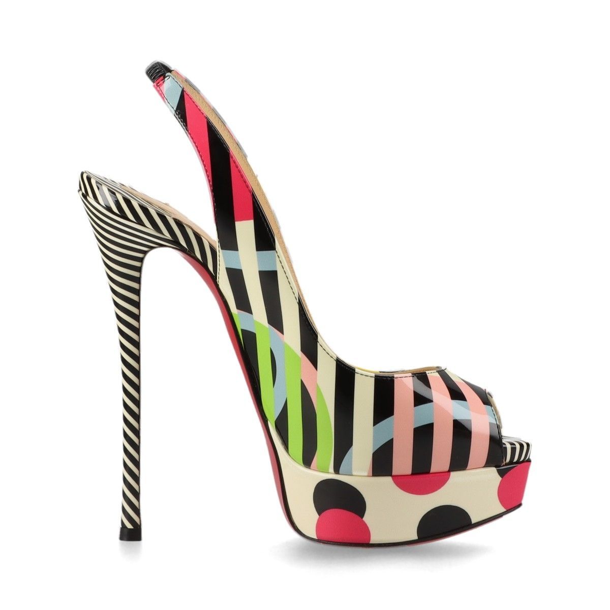 美品✨クリスチャンルブタン FETISH PEEP 150 ハイヒールパンプス Christian Louboutin Fetish Peep 150 Glitter Platform Pumps size