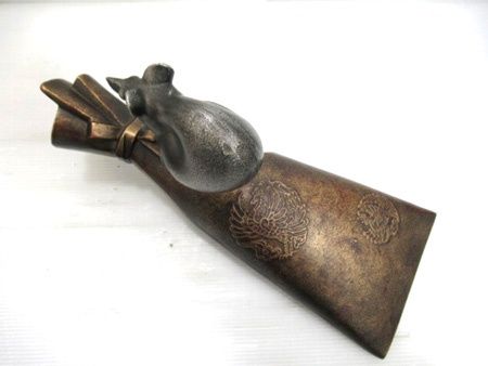 三枝惣太郎 干支シリーズ 子 ねずみ ネズミ NO.1 たくわえ 高岡銅器 床