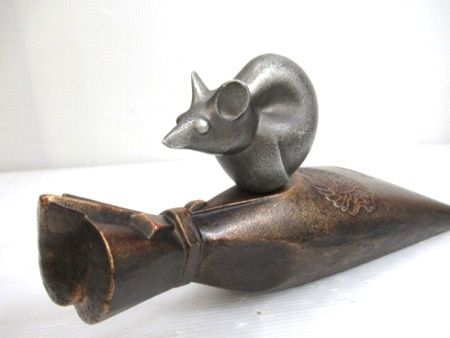 三枝惣太郎 干支シリーズ 子 ねずみ ネズミ NO.1 たくわえ 高岡銅器 床