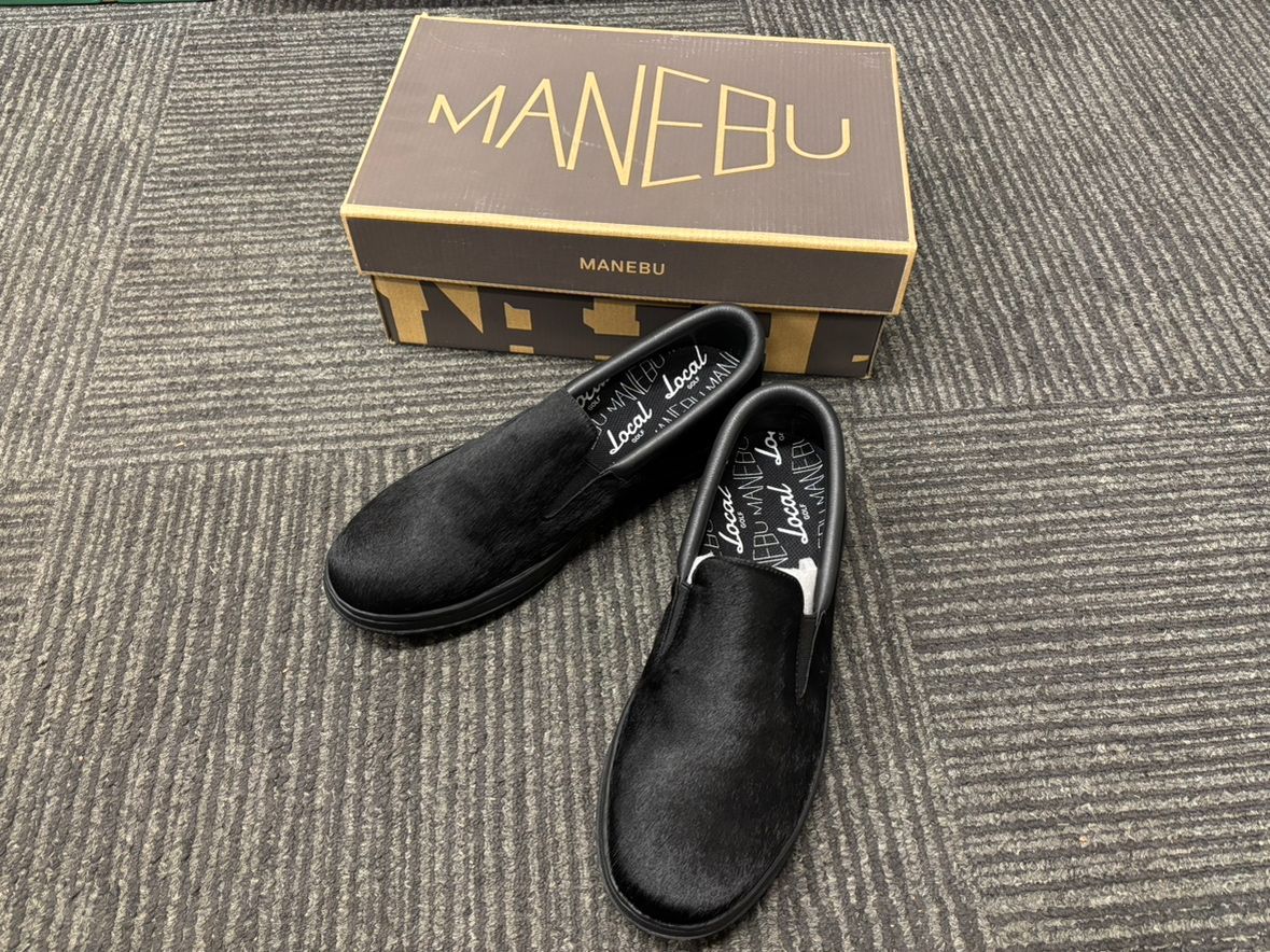 [新品]Local golf MANEBU ハラコ ゴルフシューズオールブラック Local GOLF × MANEBU | FORE - Unborn Calf -