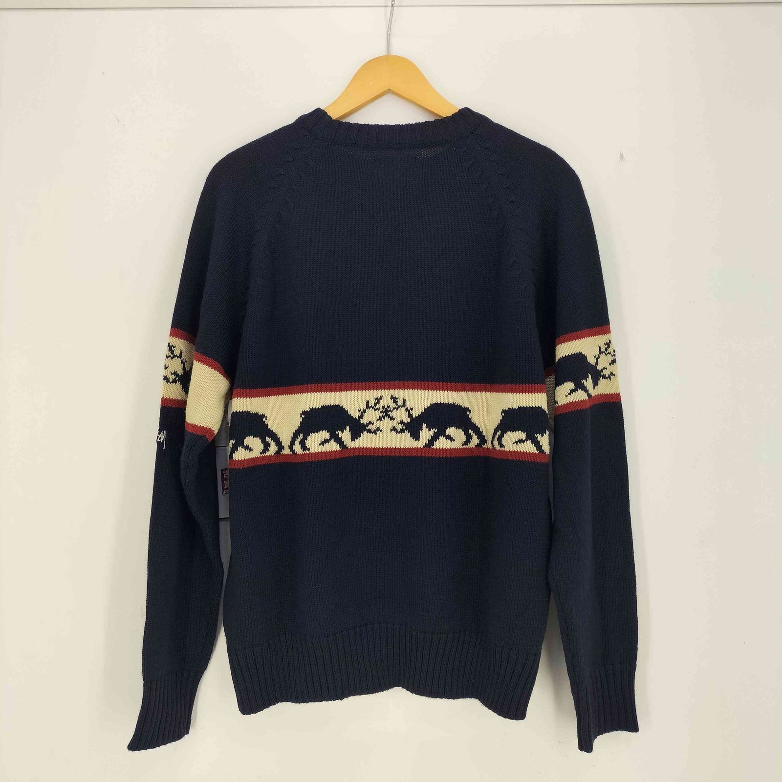 90s OLD STUSSY ニット　ラグラン　ツートーン　オールドステューシー 90sデッドストック】OLD STUSSY 七分丈ラグラン 90sデッドストック