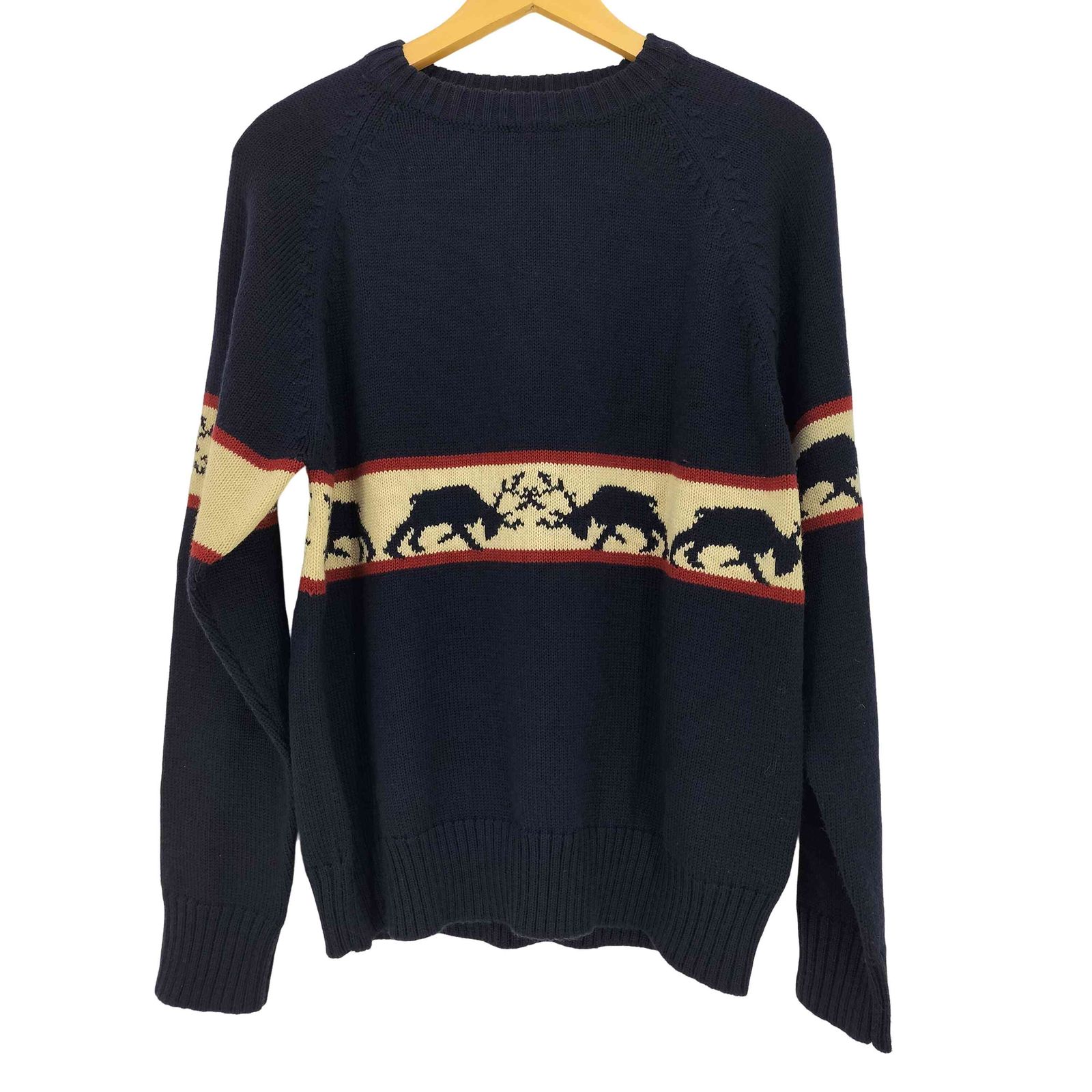 ステューシー Stussy 90s 紺タグ アニマル柄 ラグランスリーブ