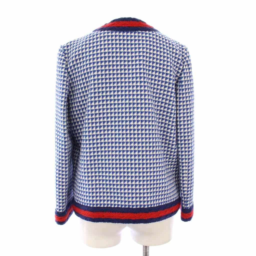 グッチ GUCCI スーツ ノーカラージャケット タイトスカート 千鳥格子