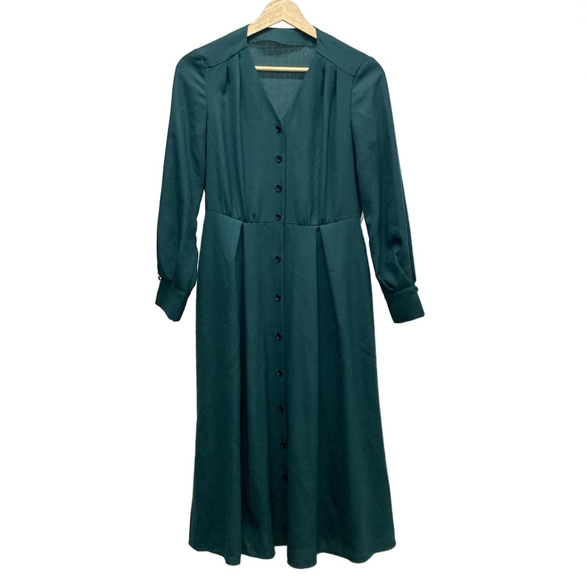 美品✨️ANAYI　アナイ　バルファスジャージー ロングワンピース 緑 S 36 ANAYI(アナイ) ワンピース サイズ36 S レディース - ブルーグリーン