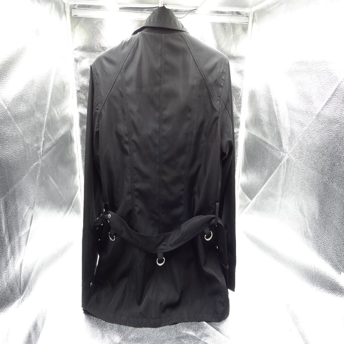 良い BURBERRY トレンチコート ノバチェック ブラック アウター ベルト