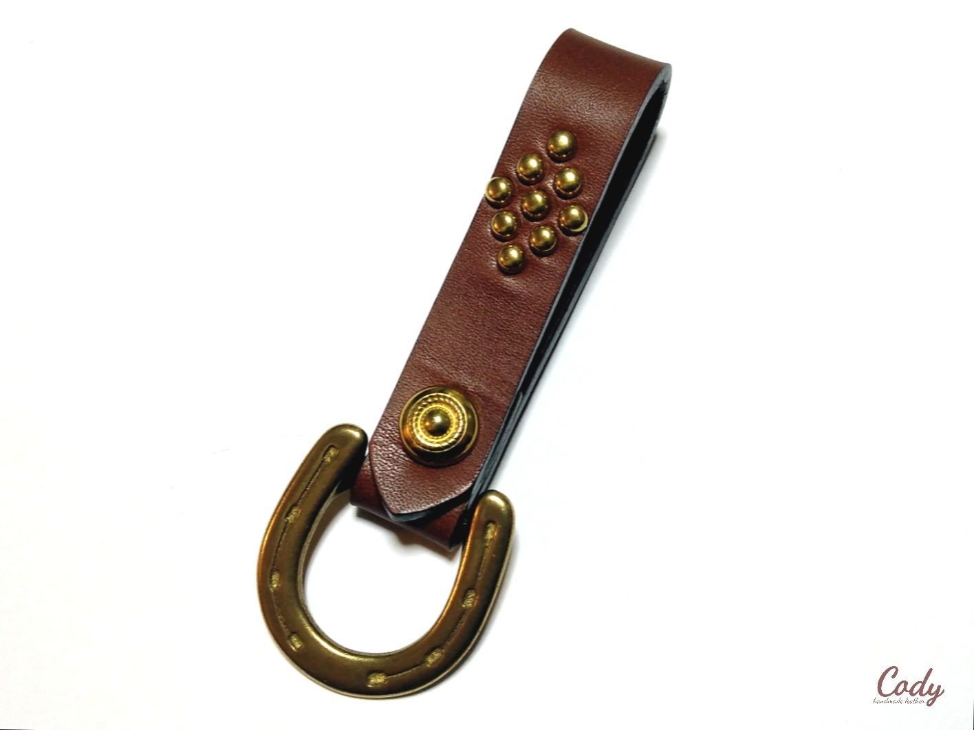 【未使用】オールド・グッチ　ヴィンテージ　馬蹄　栓抜き　メドール　スタッズ　真鍮 18mm スタッズキーホルダー【HORSE SHOE】ホースシュー 馬蹄 真鍮 真鍮