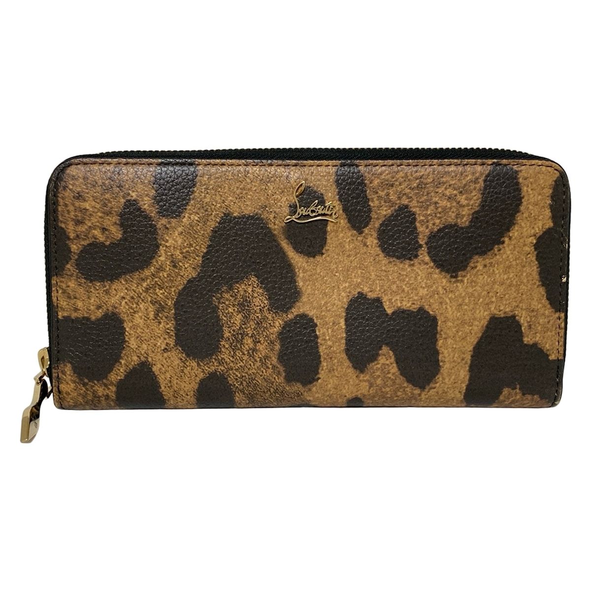 CHRISTIAN LOUBOUTIN(クリスチャンルブタン) 長財布 - ベージュ×黒