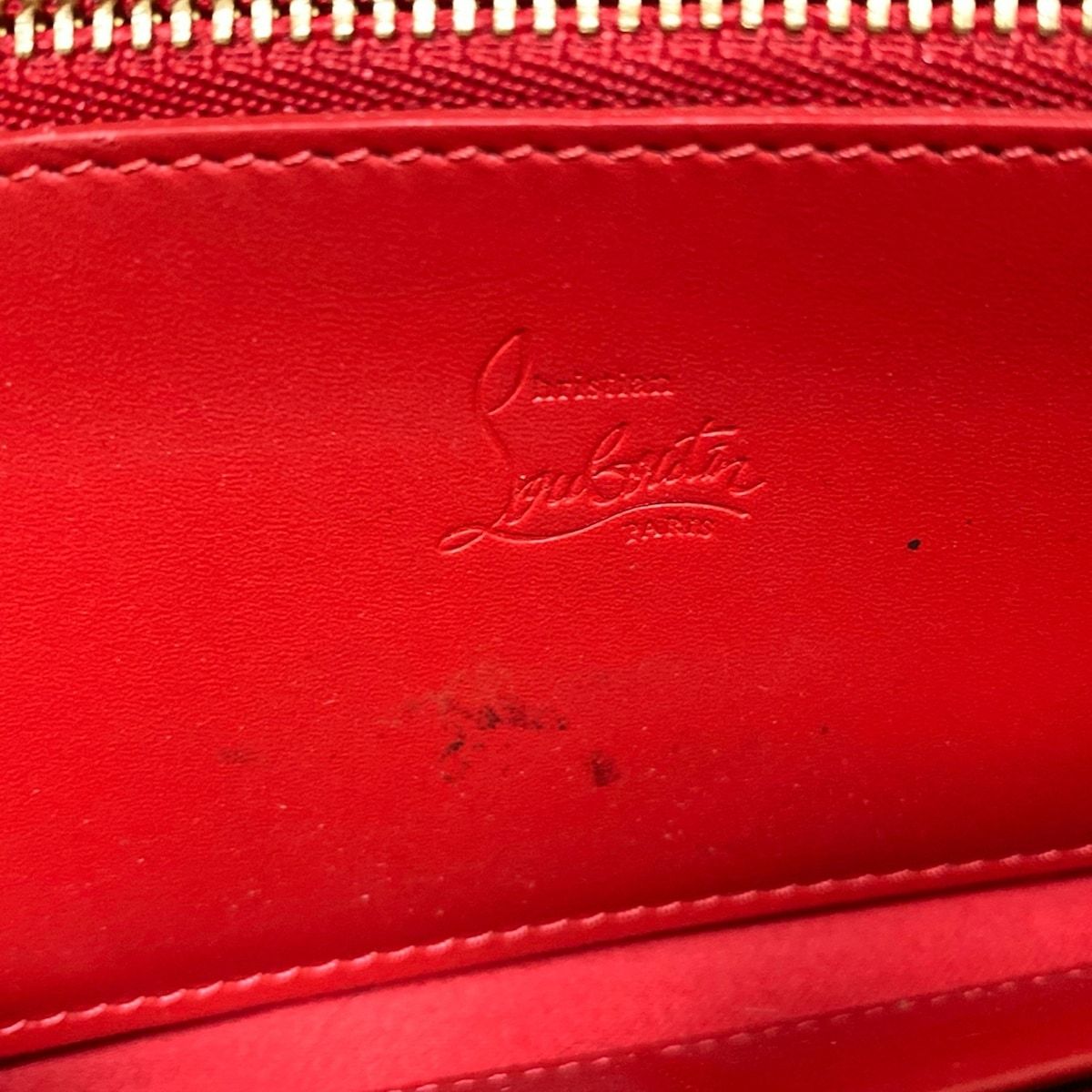 CHRISTIAN LOUBOUTIN(クリスチャンルブタン) 長財布 - ベージュ×黒