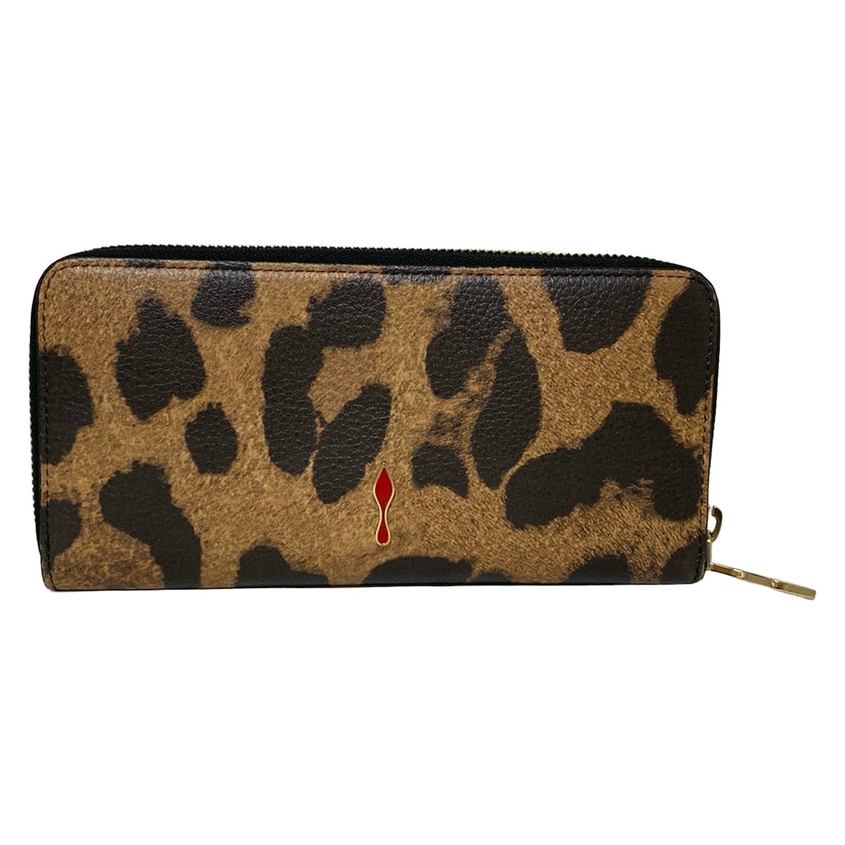 CHRISTIAN LOUBOUTIN(クリスチャンルブタン) 長財布 - ベージュ×黒