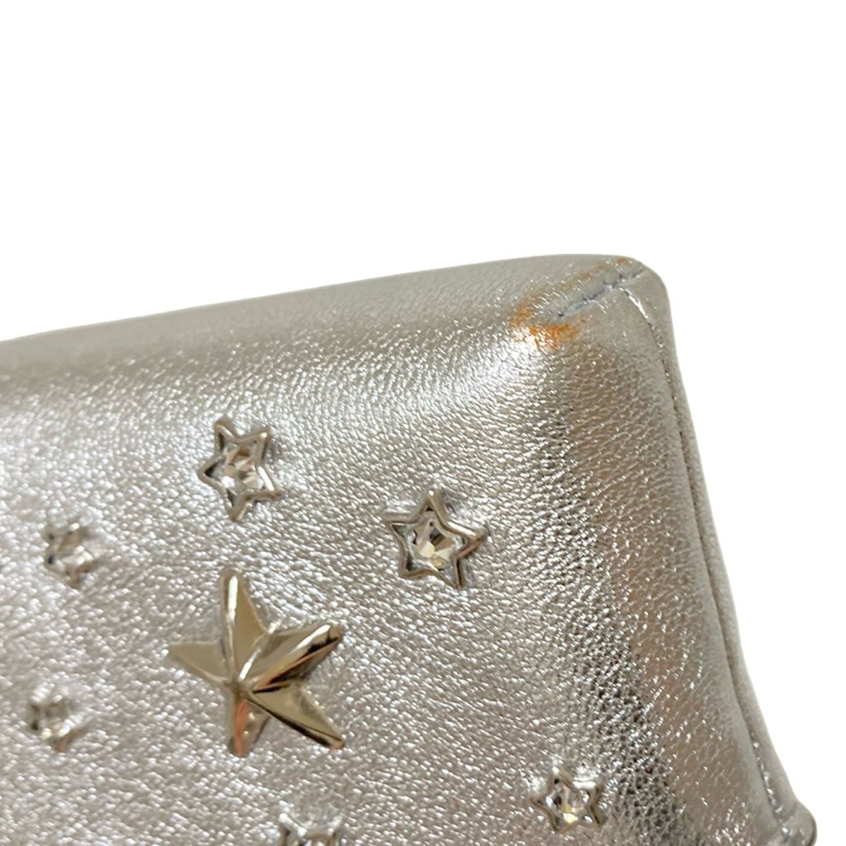 ジミーチュウ コインケース - シルバー×クリア スター(星)/ライン