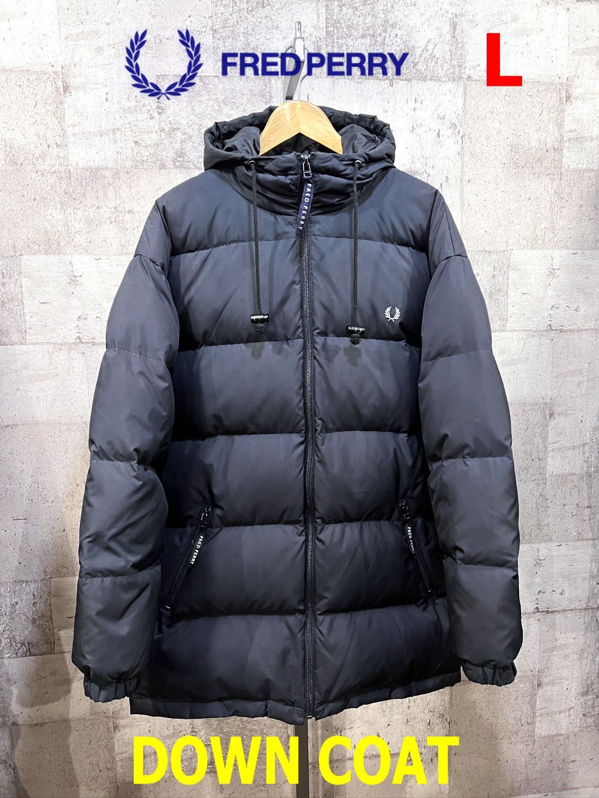 FRED PERRY ブラック ダウンジャケット Lサイズ FRED PERRY ブラック ダウンジャケット Lサイズ