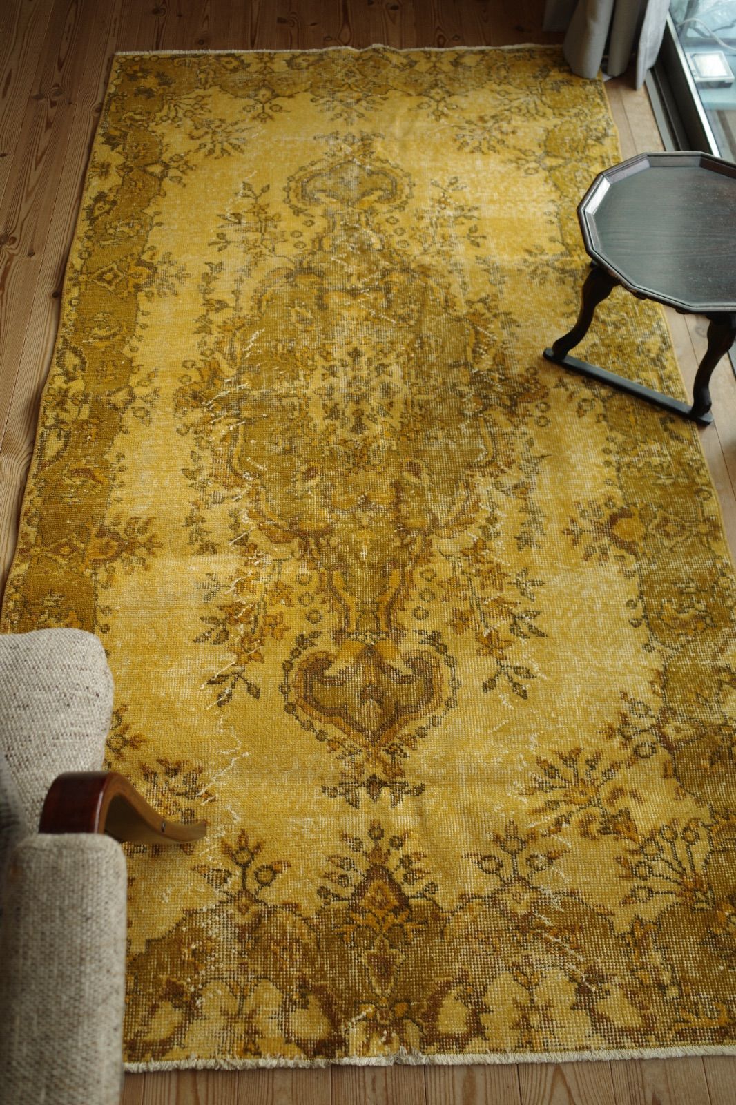 トルコ ヴィンテージラグ イエローオーバーダイ - メルカリ